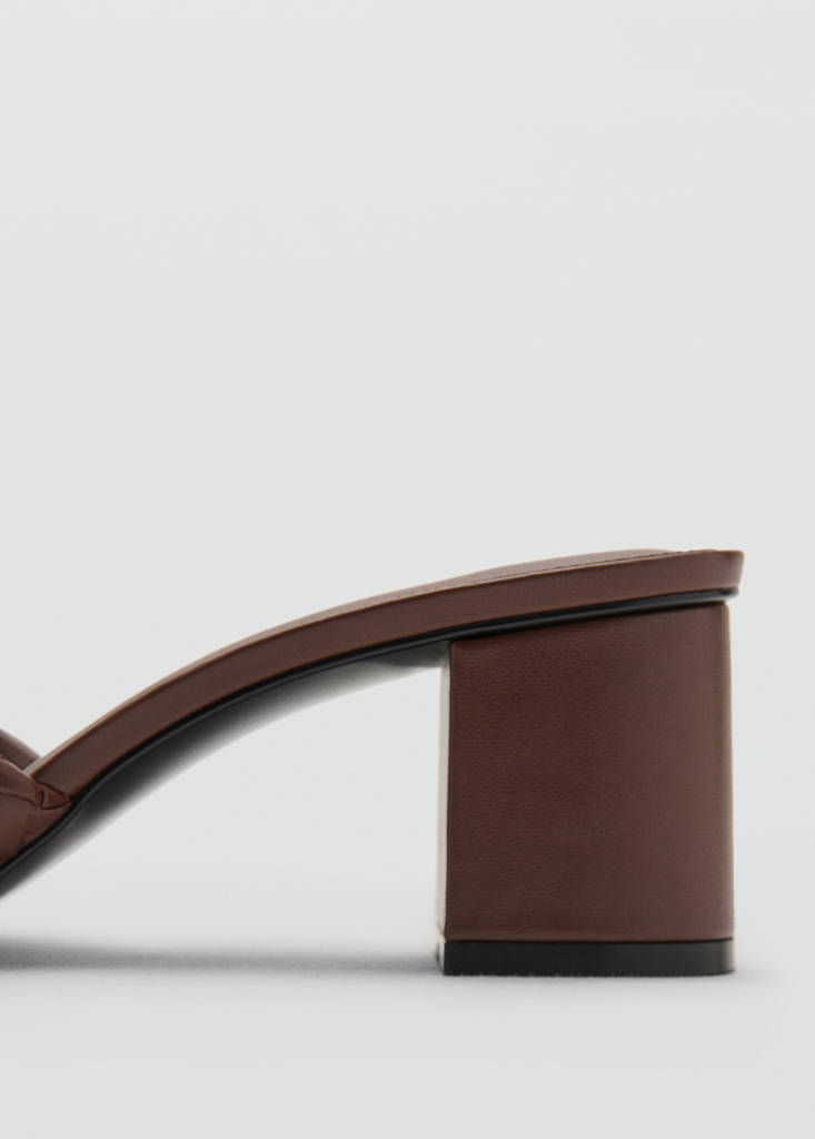 Sandals with braided strap — Chocolate