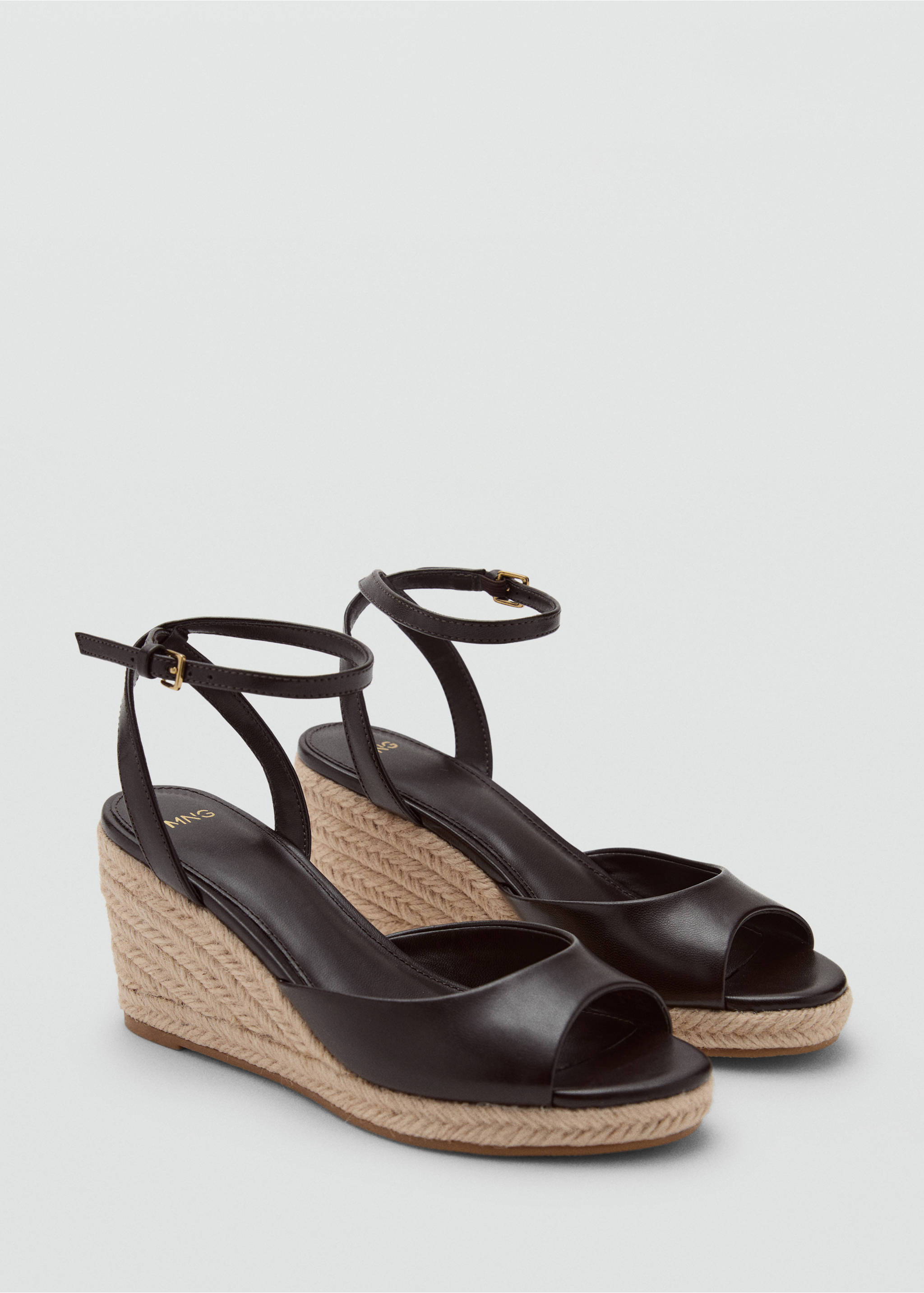 Espadrille wedge sandal - Medium plane, Chocolate. Ref: 37001375-00.