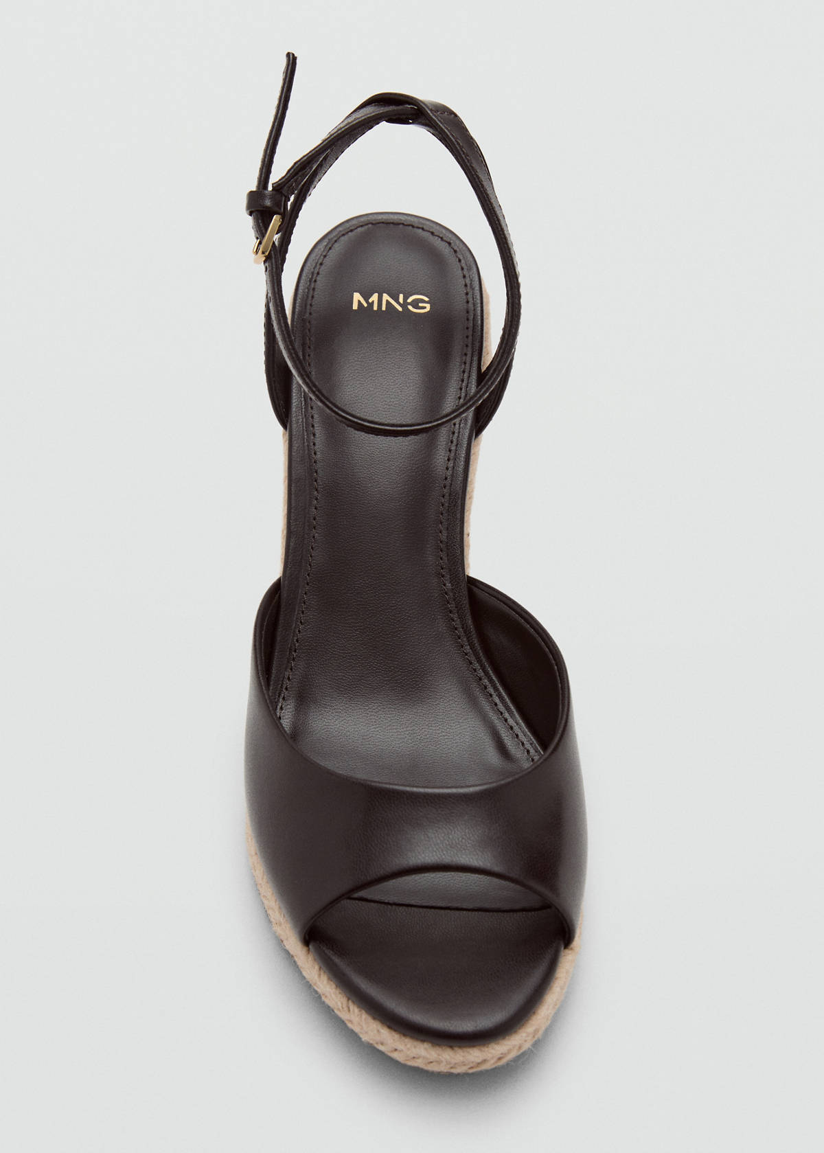 Espadrille wedge sandal — Chocolate
