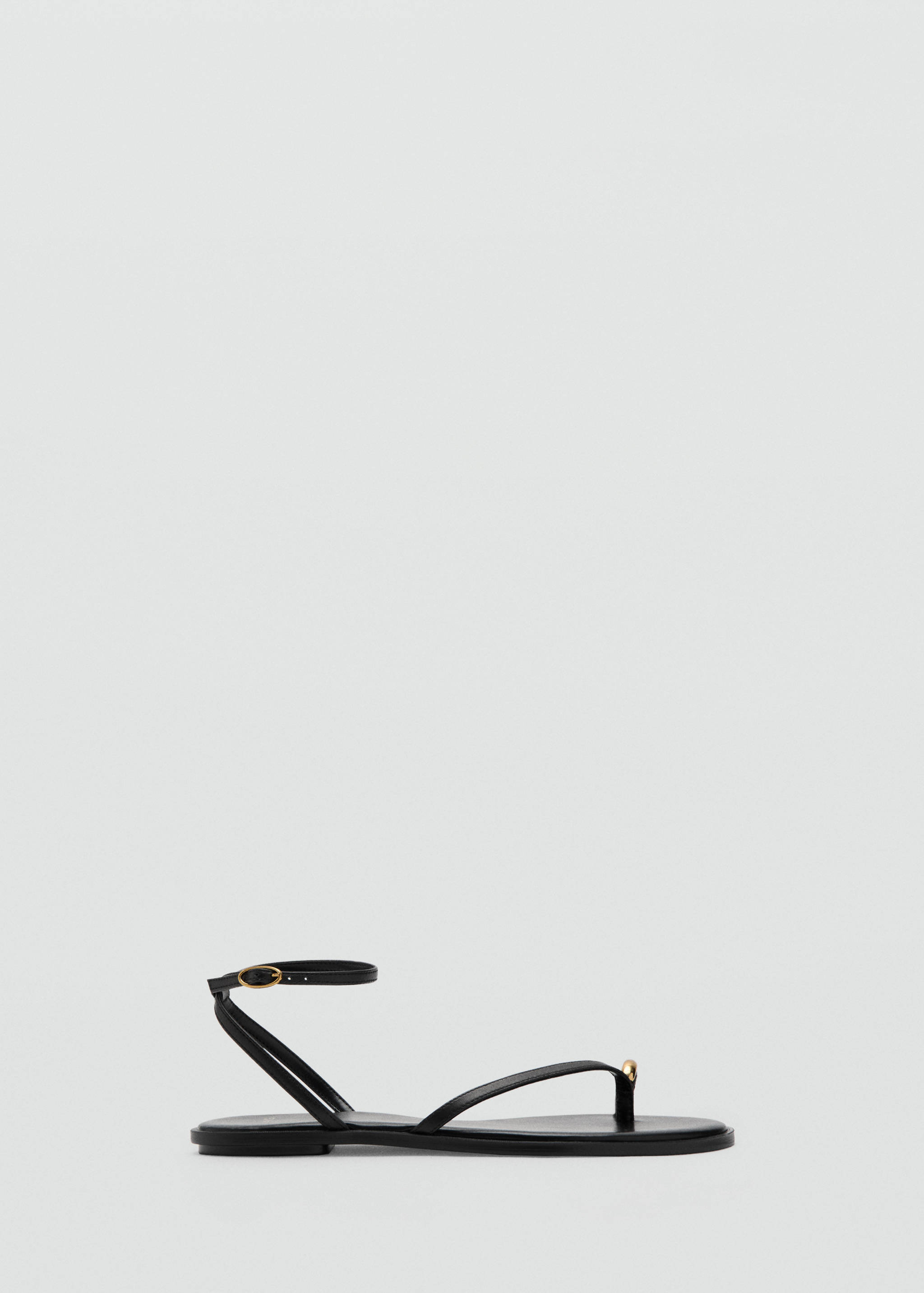 Leather strap sandals with metallic detail - Article without model