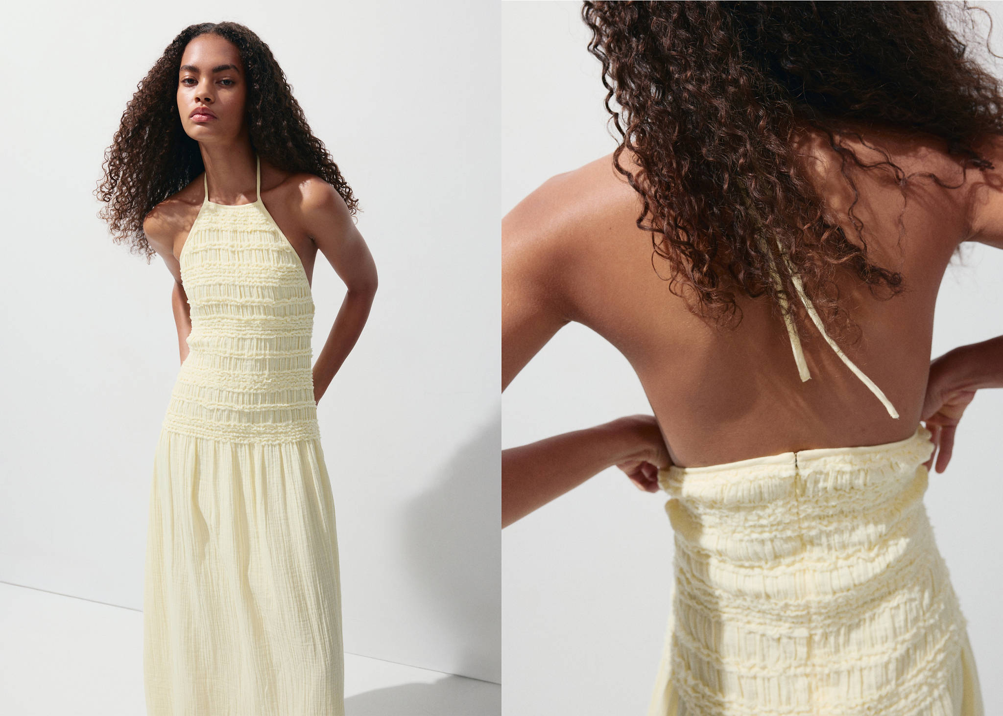 Crinkled muslin dress - Panoramic plane