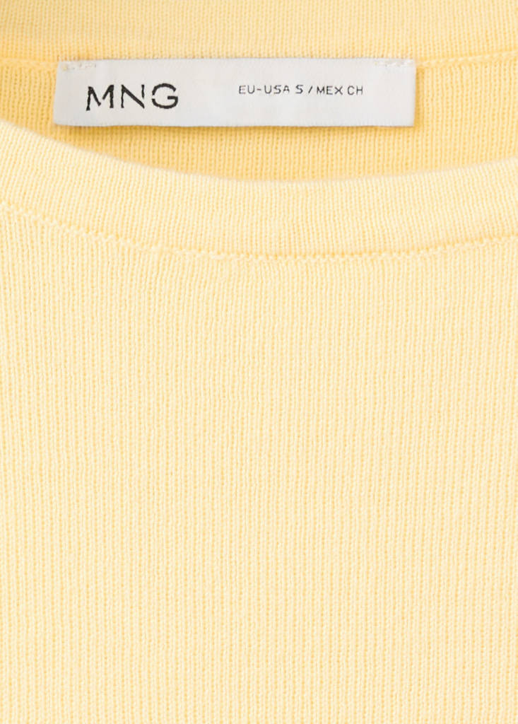Fine knit boat neck top — Vanilla
