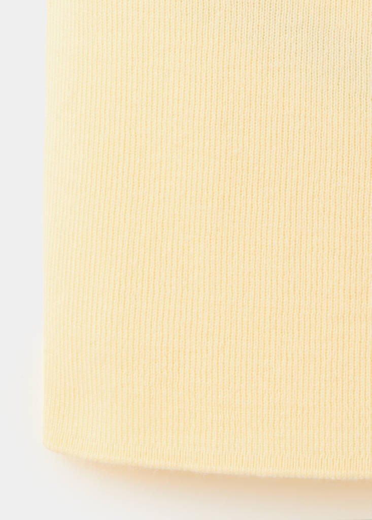 Fine knit boat neck top — Vanilla