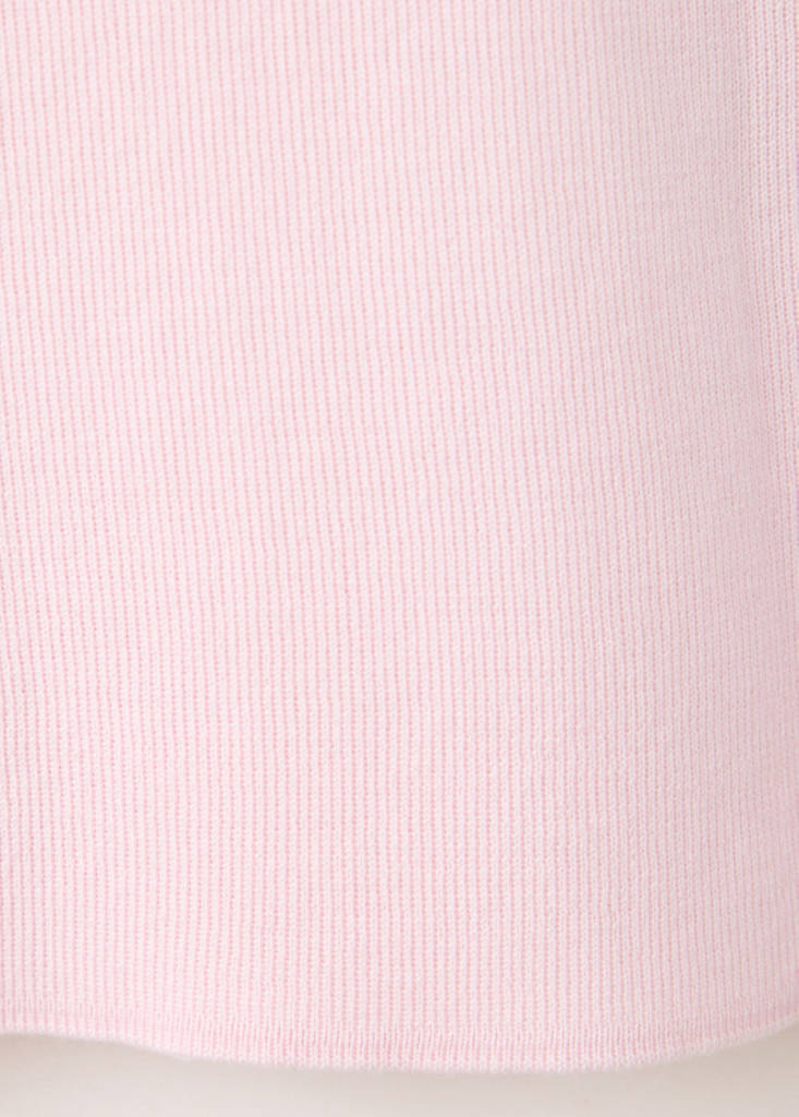 Fine knit boat neck top — Pastel Pink