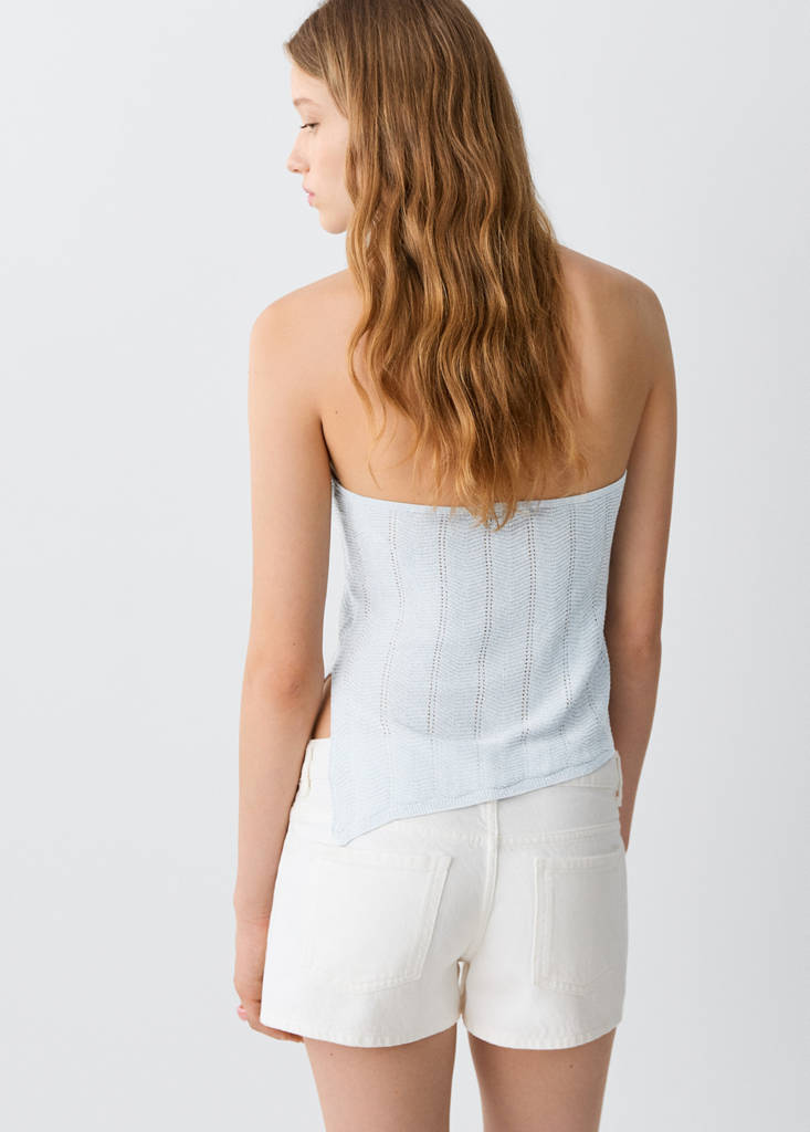 Lurex halter neck top — Silver
