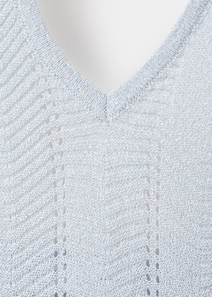 Lurex halter neck top — Silver
