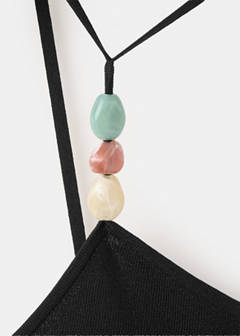 Knit asymmetric top — Black 6
