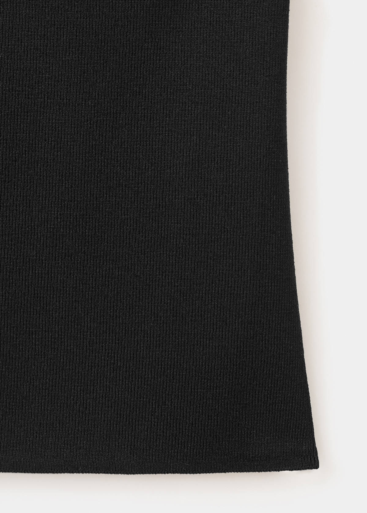 Knit asymmetric top — Black