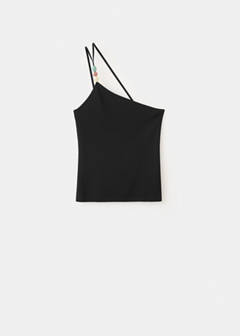Knit asymmetric top — Black 5