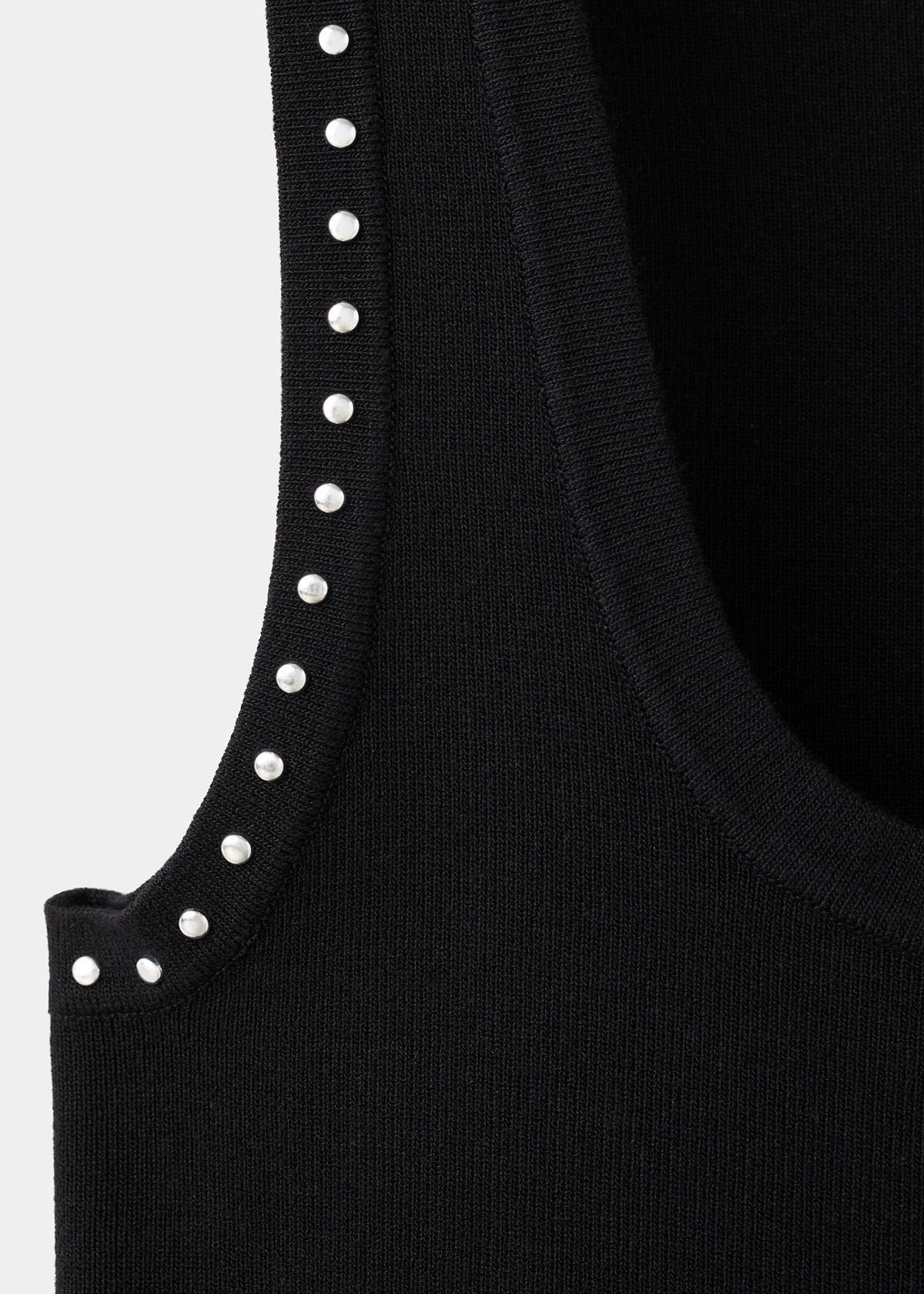 Strappy top with studded detail — Black