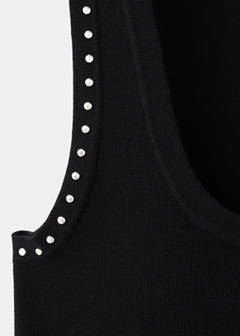 Strappy top with studded detail — Black 7