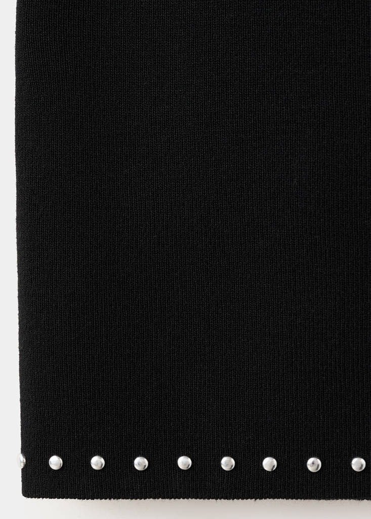 Strappy top with studded detail — Black