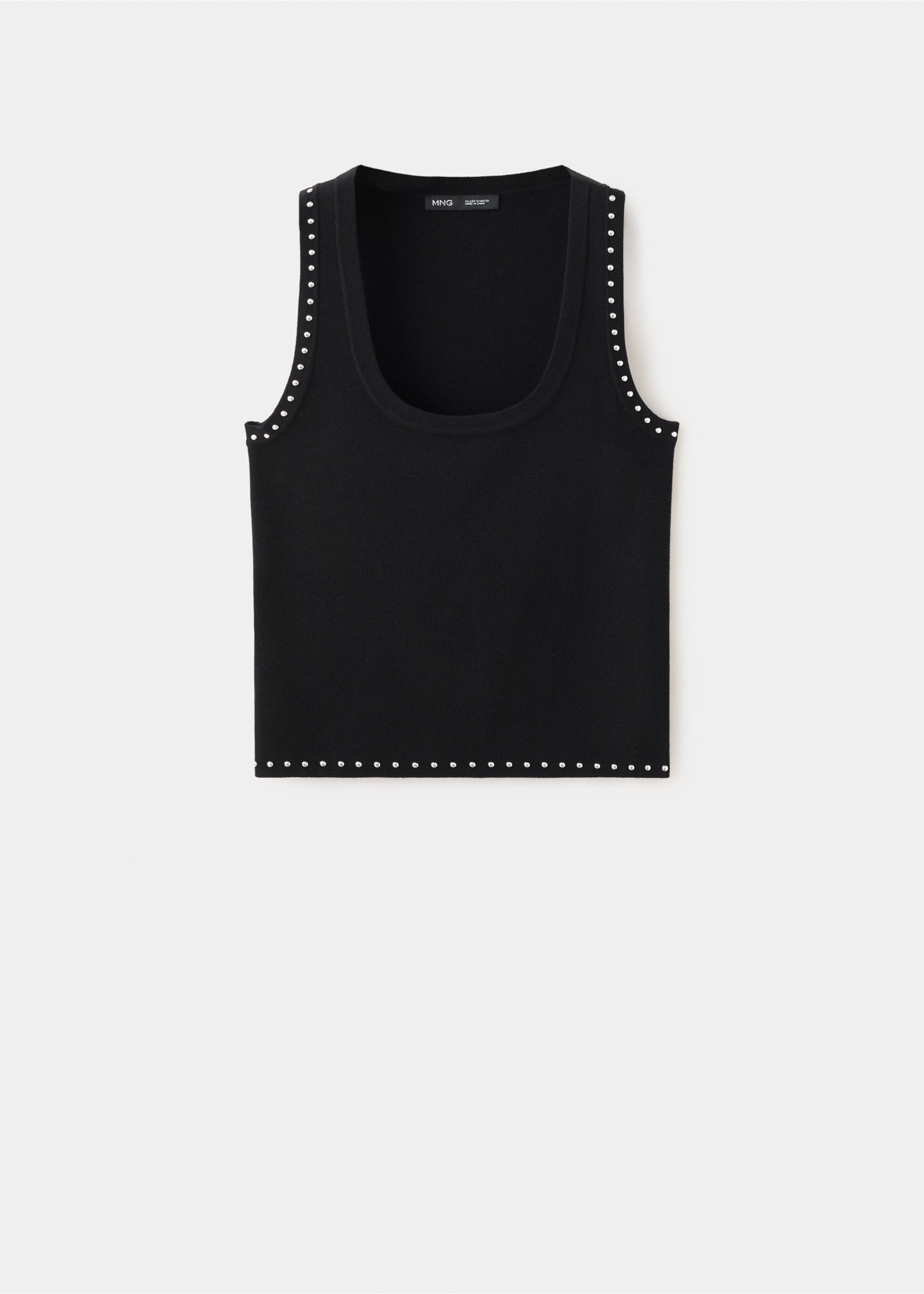 Strappy top with studded detail - Article without model, Black. Ref: 37001391-00.