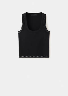 Strappy top with studded detail — Black 6
