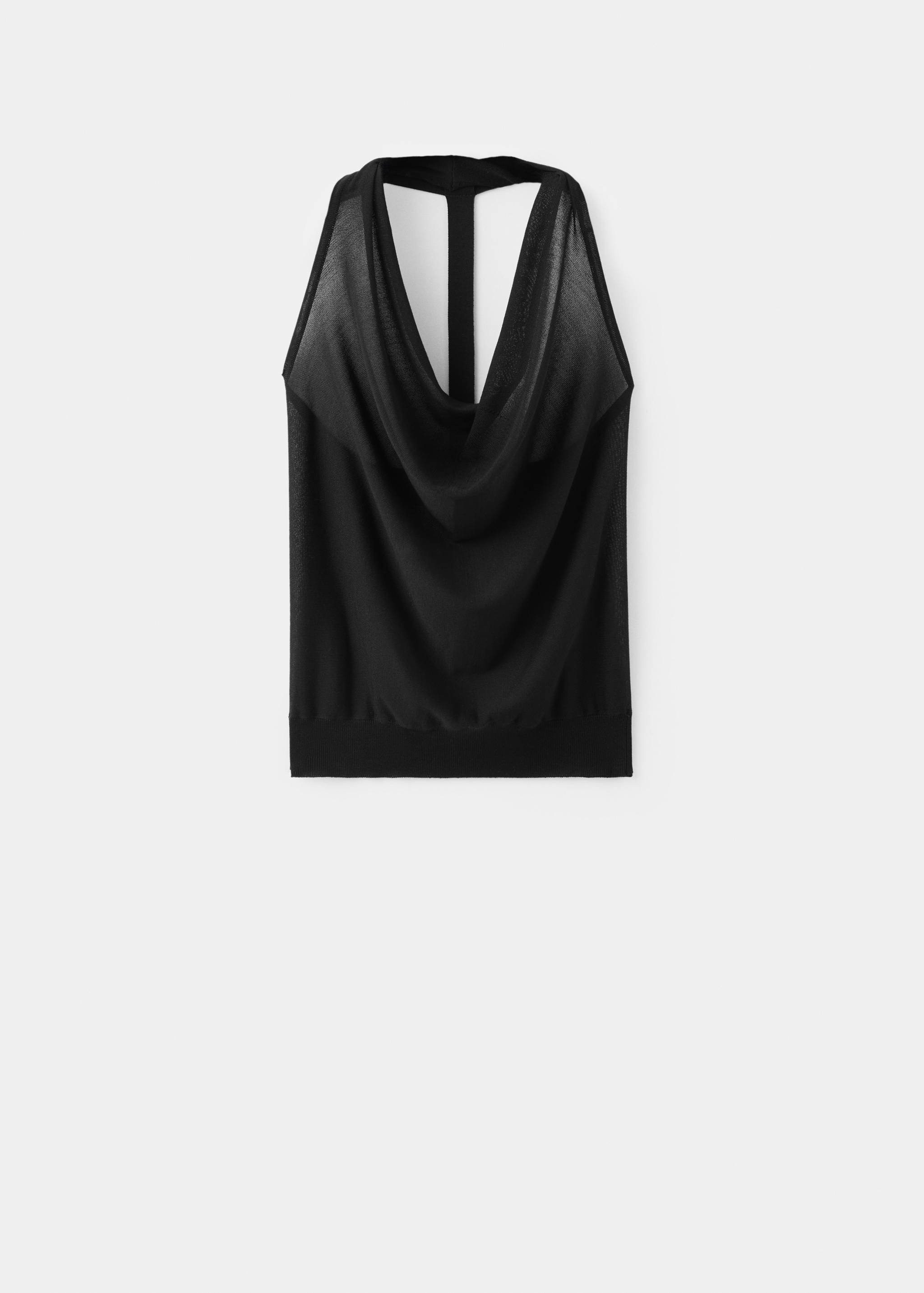Fine-knit draped top - Article without model