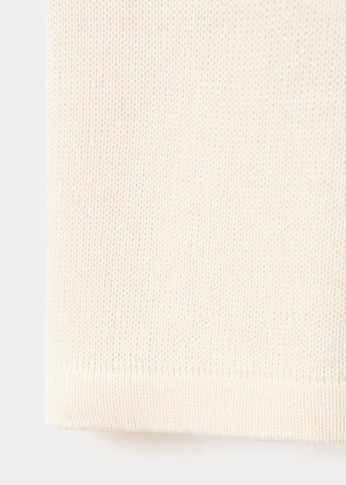 V-neck knit top — Sand