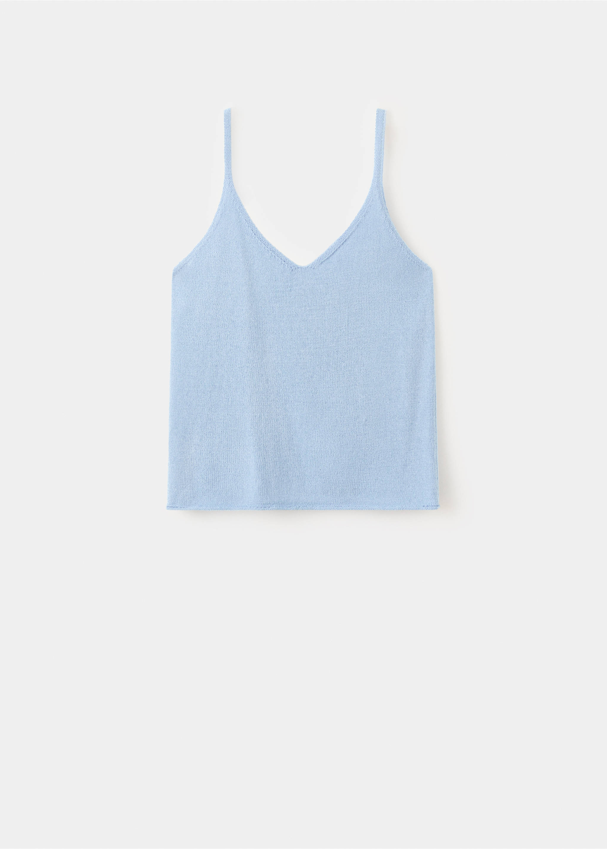 Knit strap top - Article without model, Sky Blue. Ref: 37001394-00.