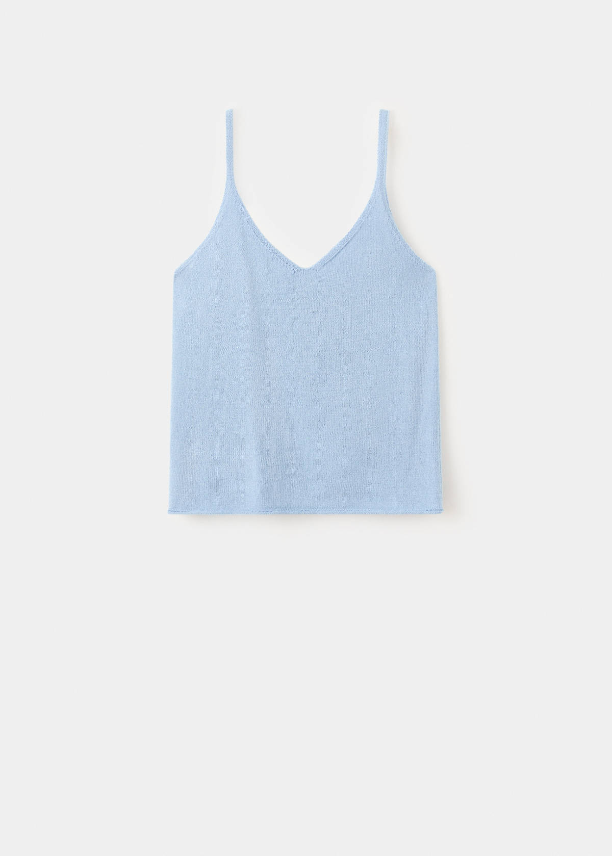 Knit strap top — Sky Blue