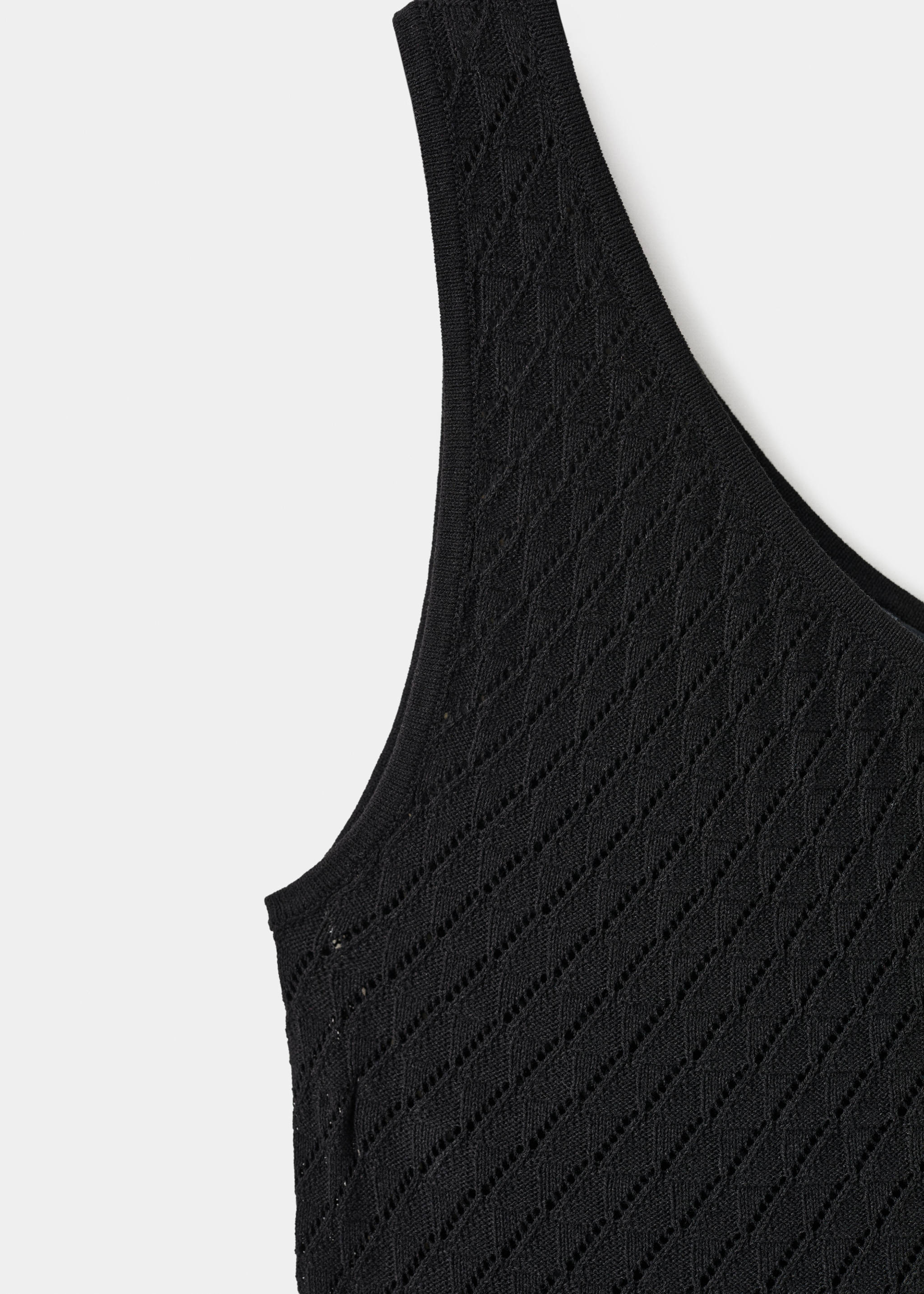 Asymmetric openwork knit top - Details of the article 8