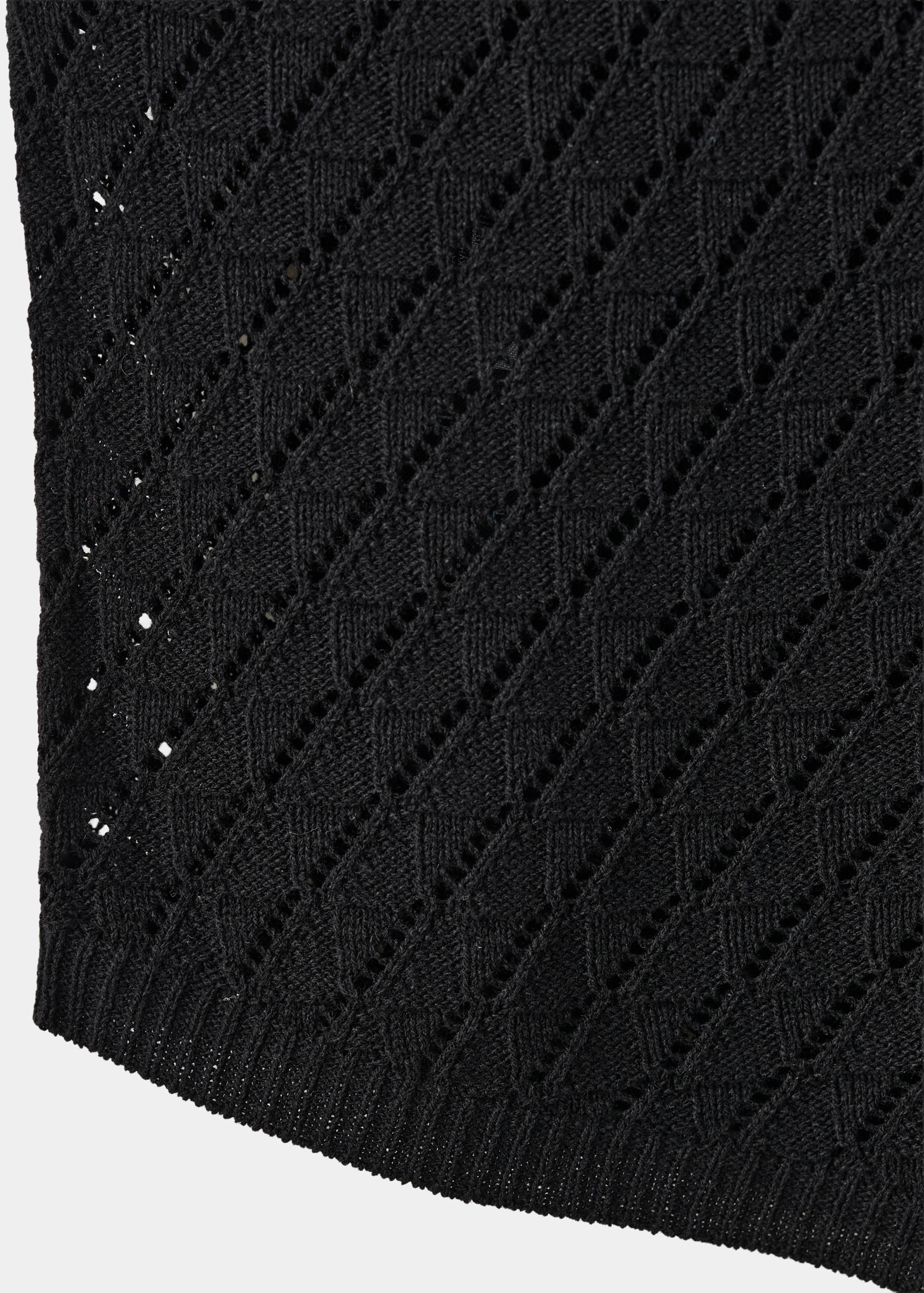 Asymmetric openwork knit top - Details of the article 0