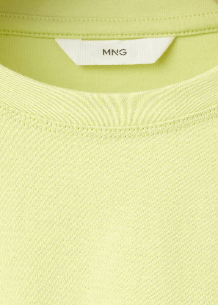 Printed cotton-blend t-shirt — Lime