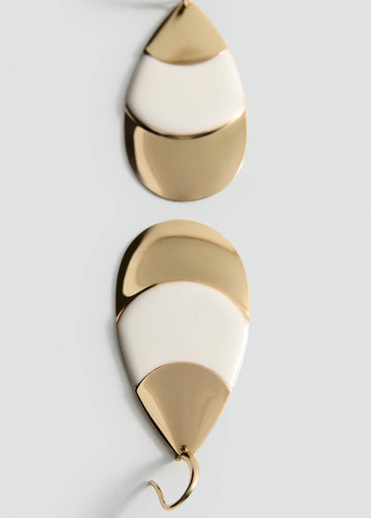 Mixed pendant earrings — Gold