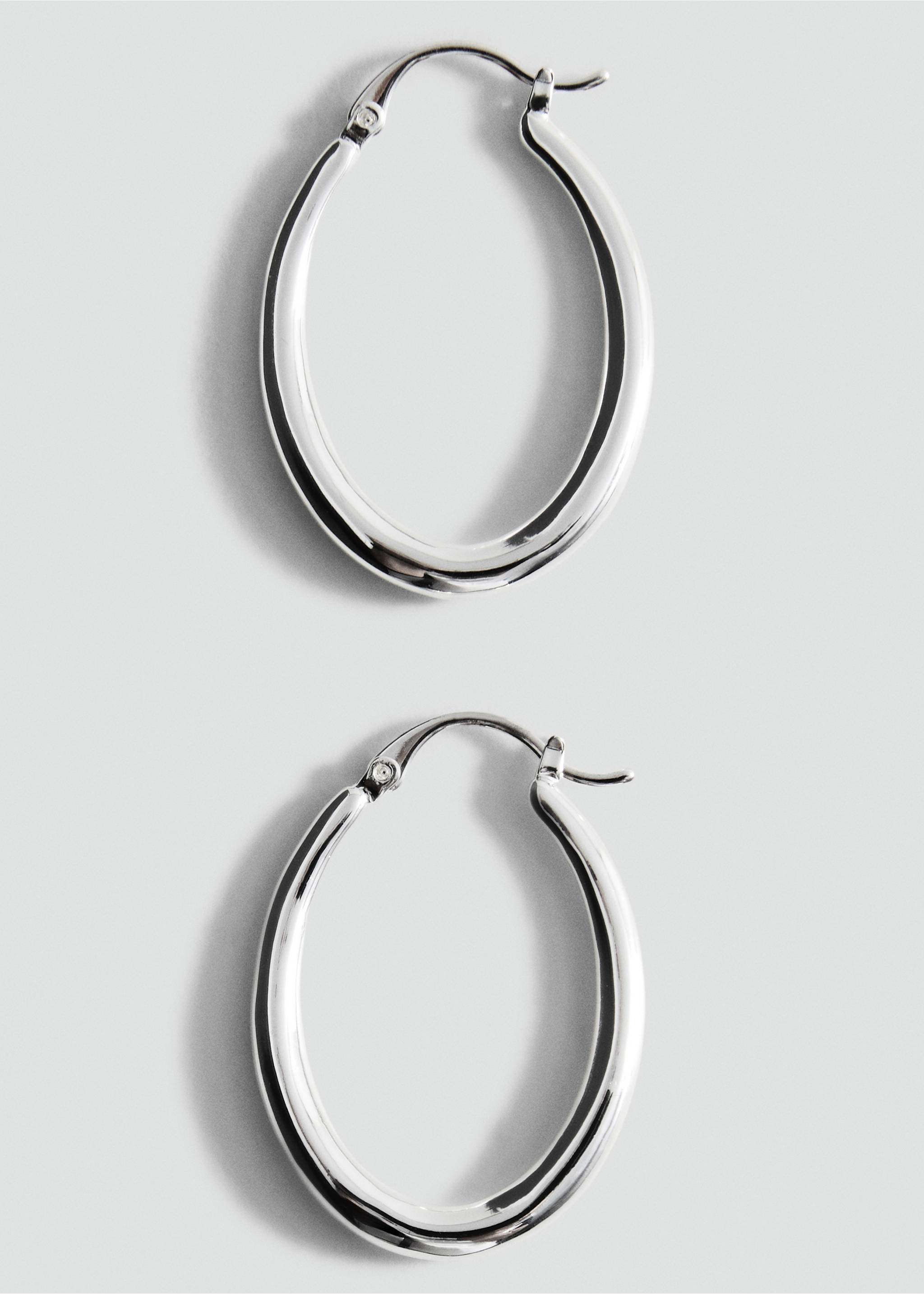 Earrings juli - Medium plane, Silver. Ref: 37001402-00.