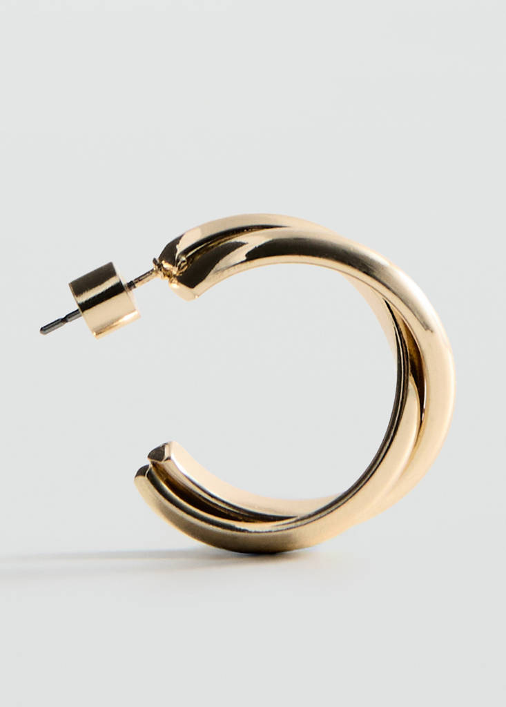 Interlinked hoop earrings — Gold