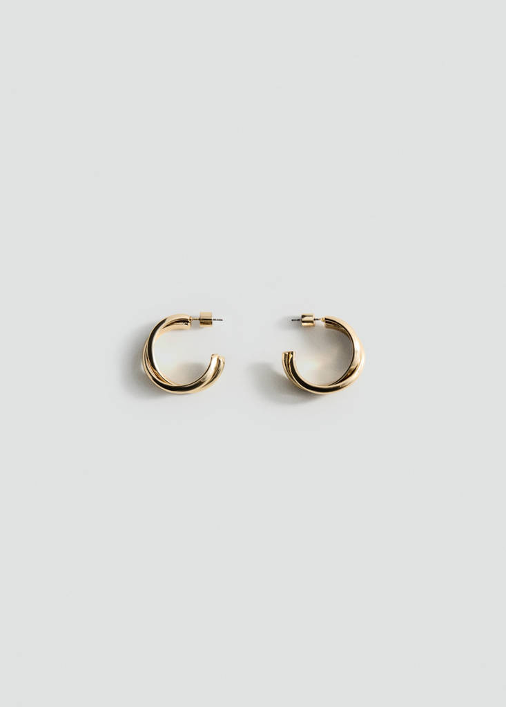 Interlinked hoop earrings — Gold