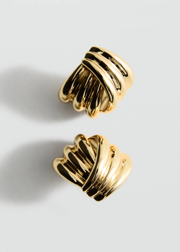 Intertwined knot earrings — Gold