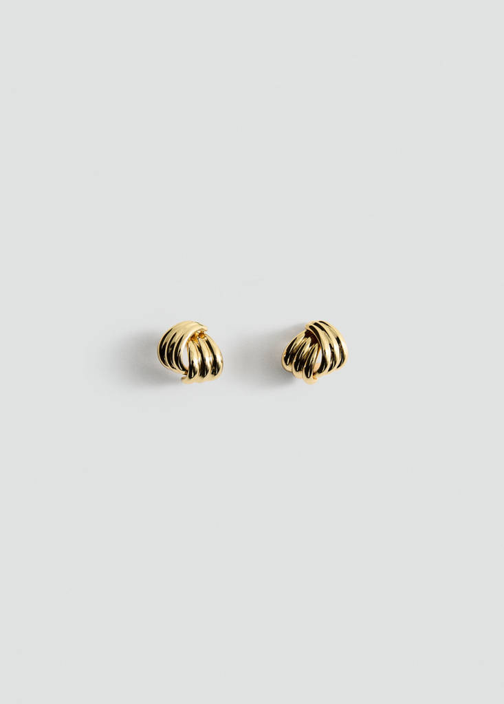 Intertwined knot earrings — Gold
