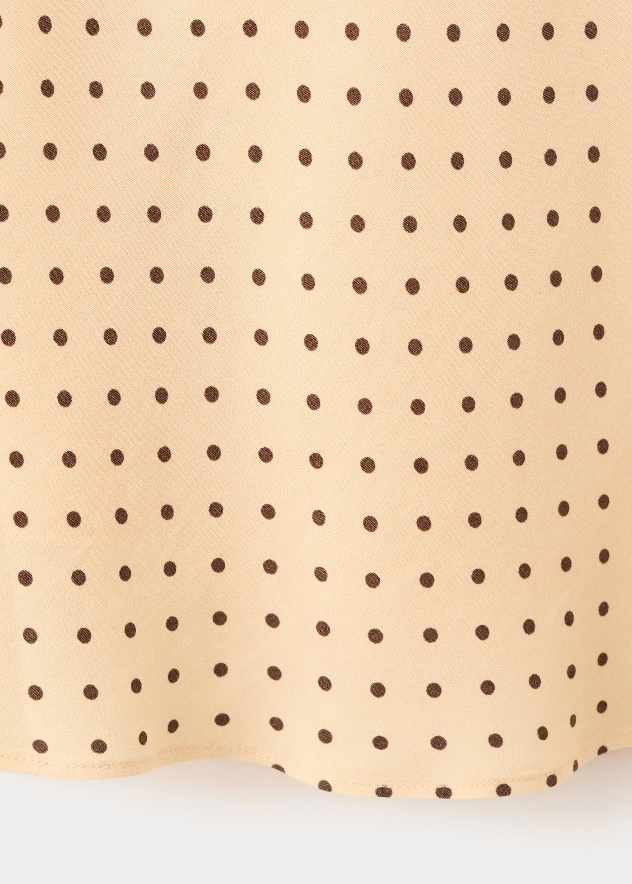 Polka dot dress with draped neck - Details of the article 0