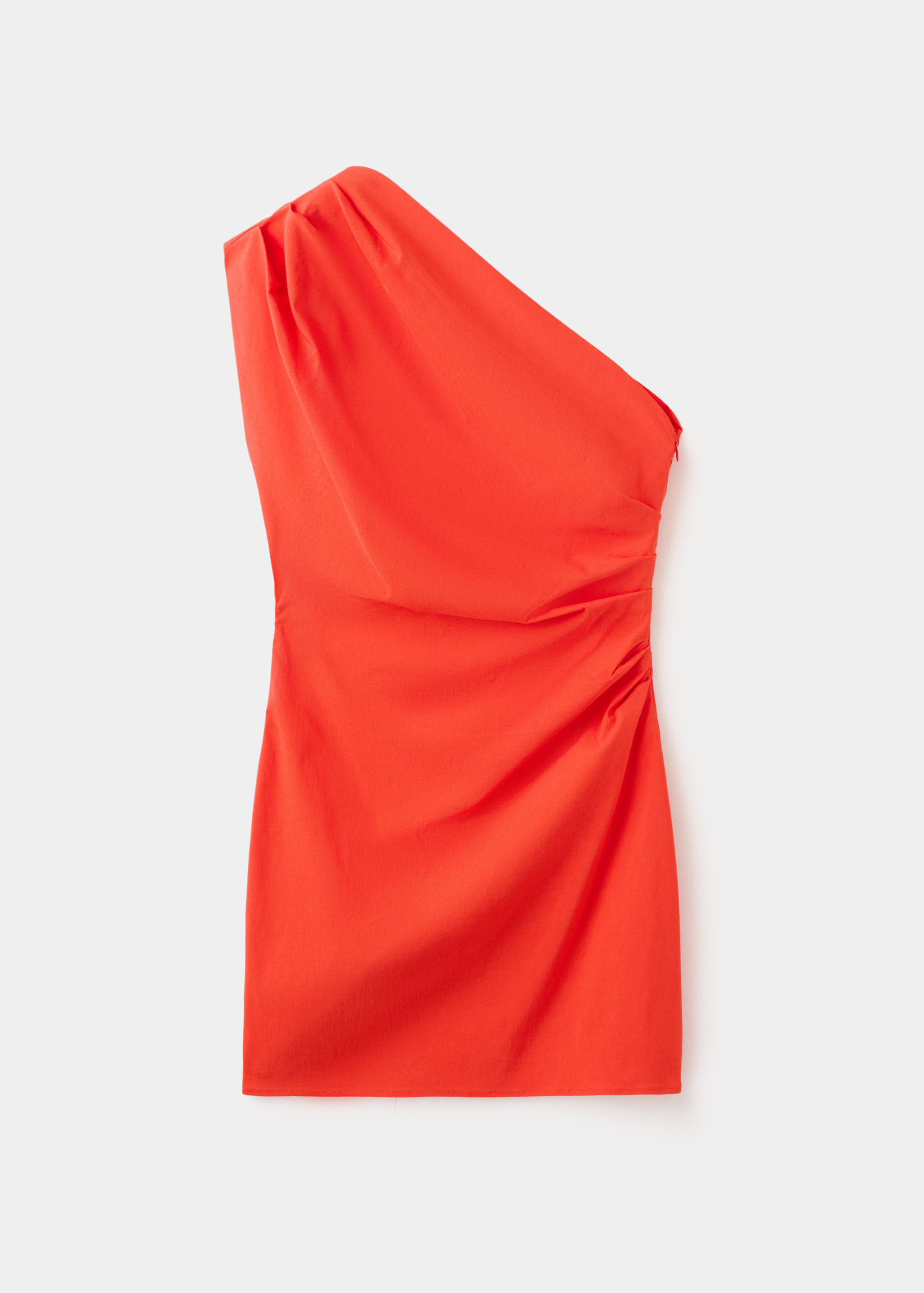 Vestido cuello asimétrico detalle drapeado - Artículo sin modelo