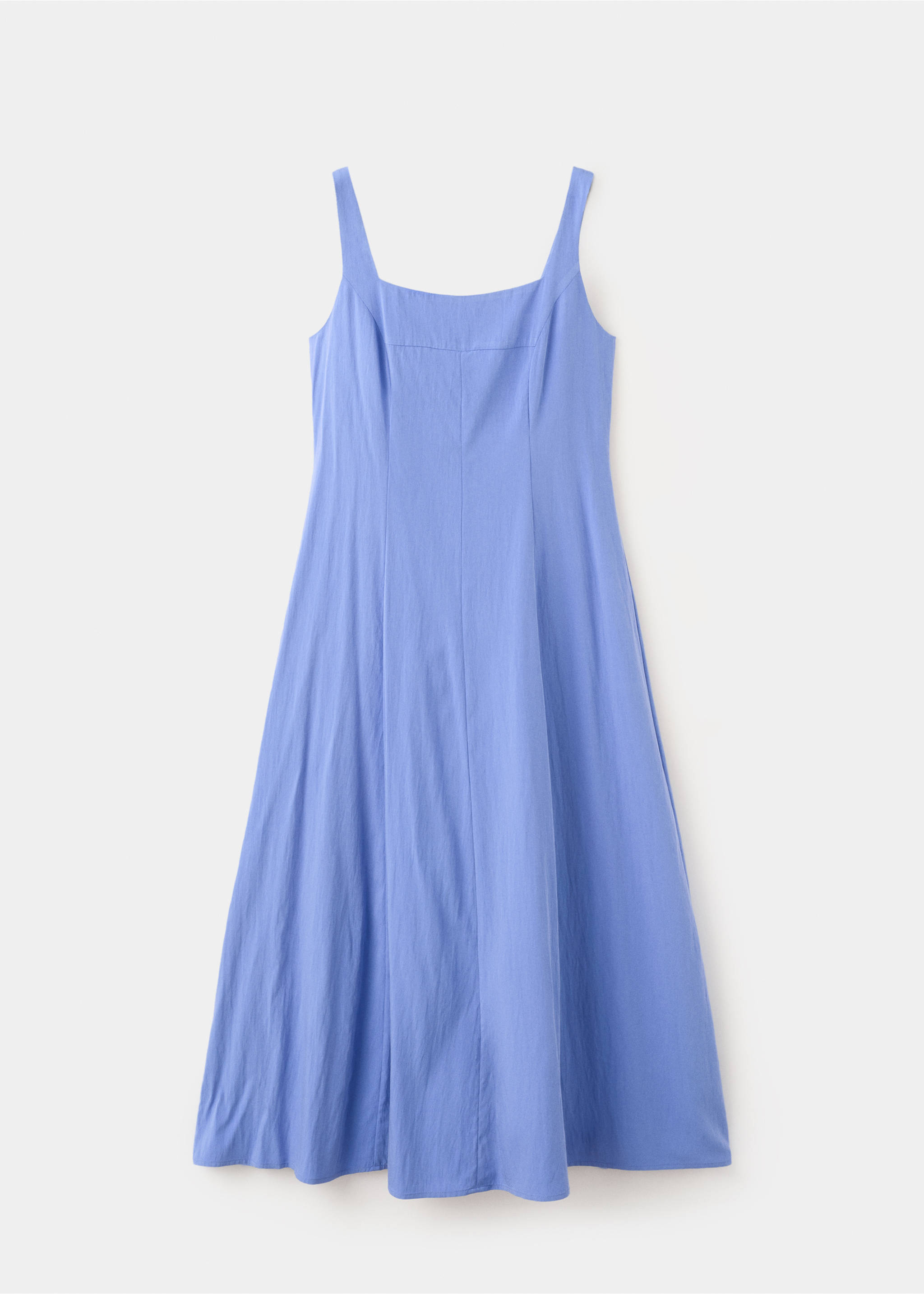 A-line crinkle effect dress - Article without model, Blue. Ref: 37001409-00.