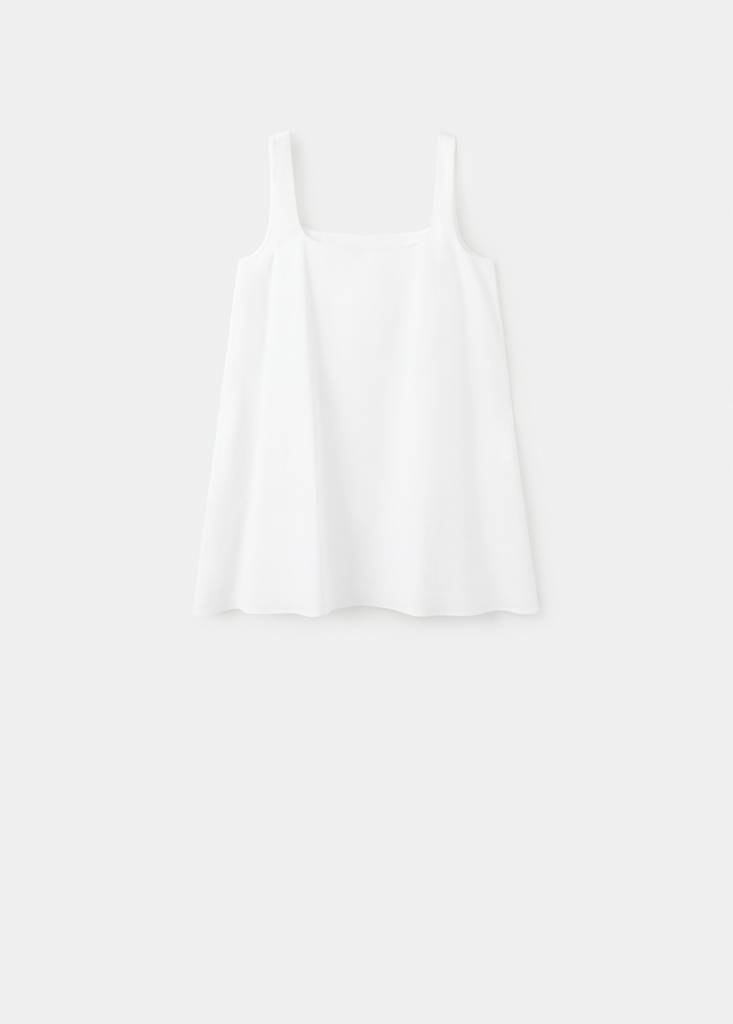 Flared cotton dress — Off White
