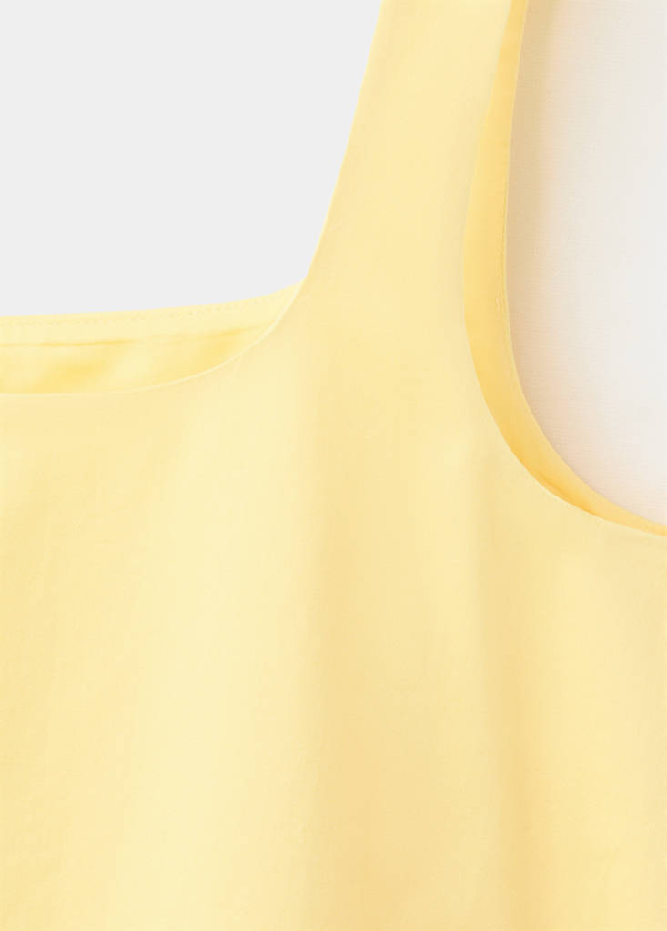 Flared cotton dress — Pastel Yellow