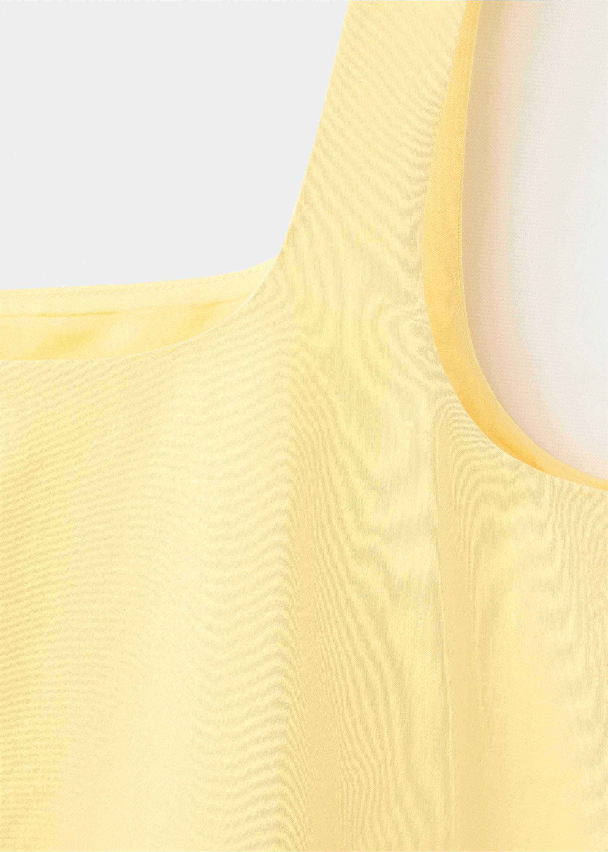 Robe coton évasée - Détail de l'article 8, Jaune pastel. Ref: 37001410-00.