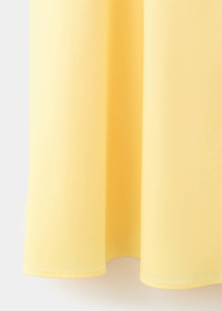 Flared cotton dress — Pastel Yellow