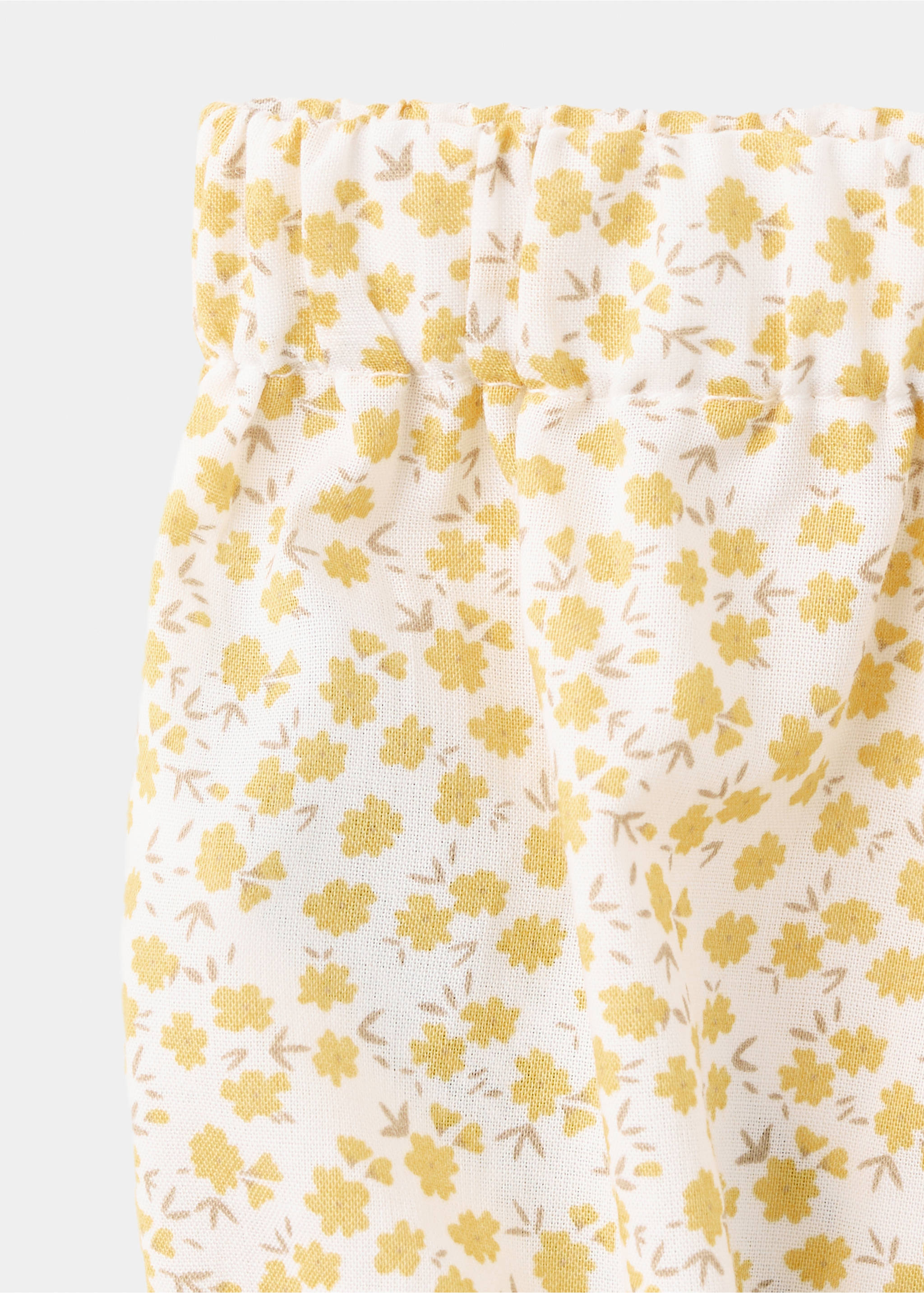 Vestido y ranita algodón estampado de flores - Detalle del artículo 0, Amarillo. Ref: 37001411-00.