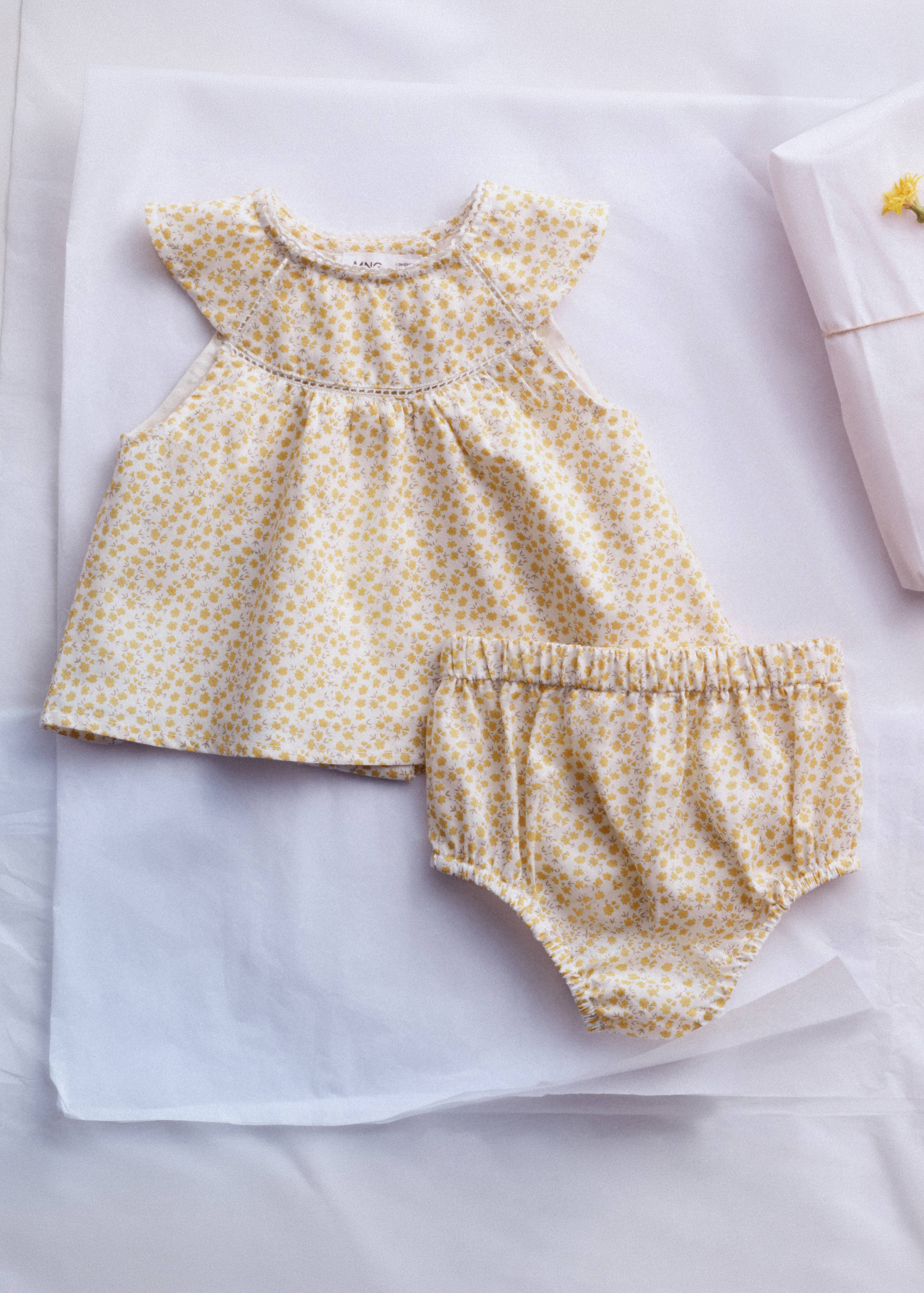 Robe et culotte coton imprimé à fleurs - Détail de l'article 5
