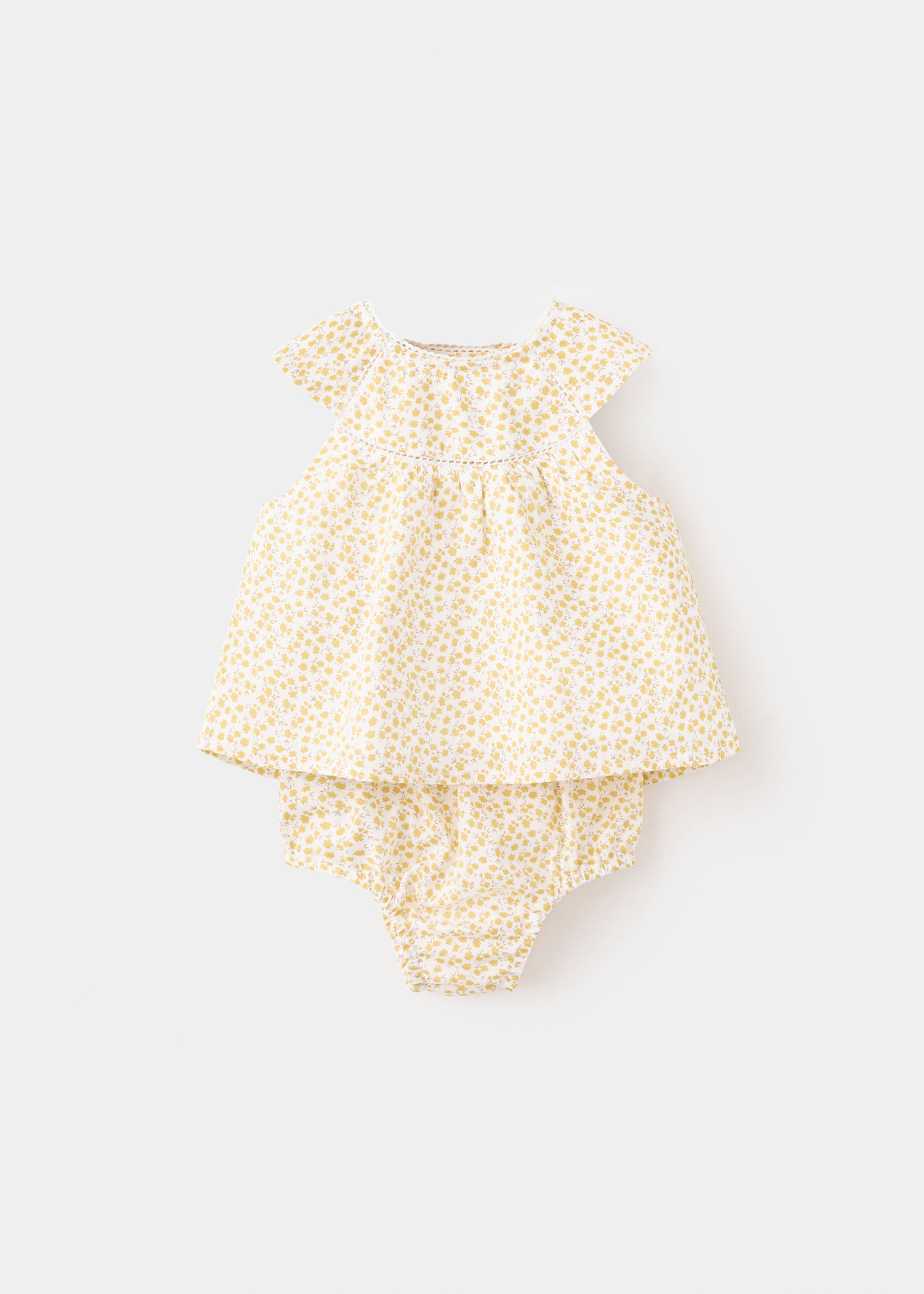 Robe et culotte coton imprimé à fleurs - Article sans modèle