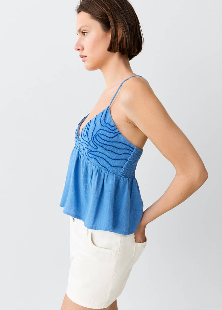 Low-waist mini shorts — White