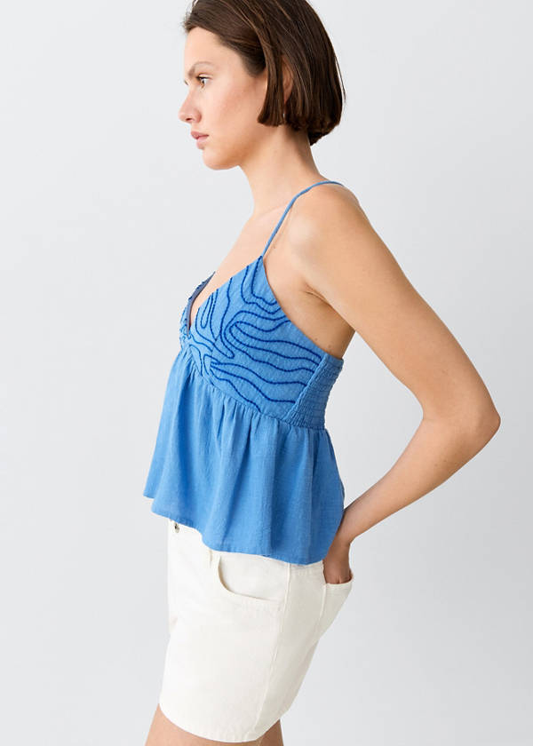 Low-waist mini shorts — White