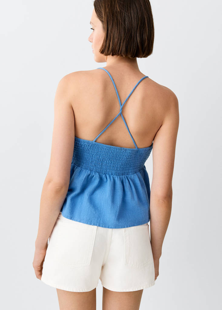 Low-waist mini shorts — White