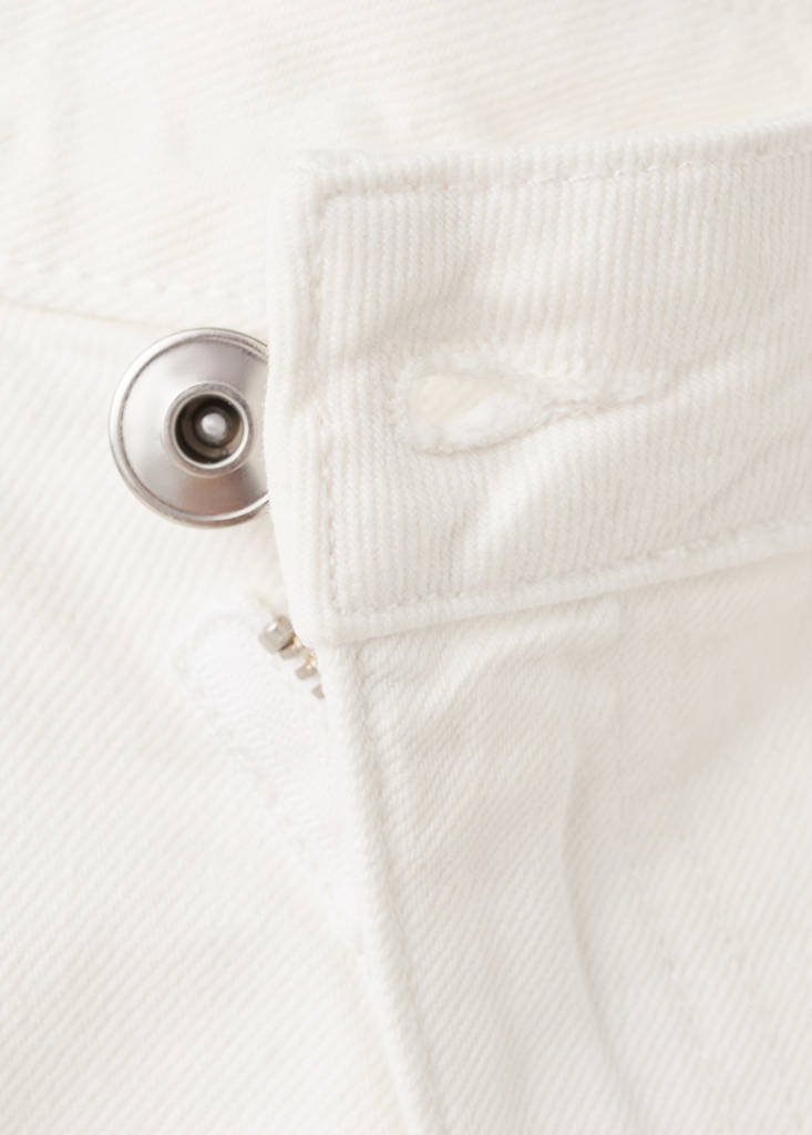 Low-waist mini shorts — White
