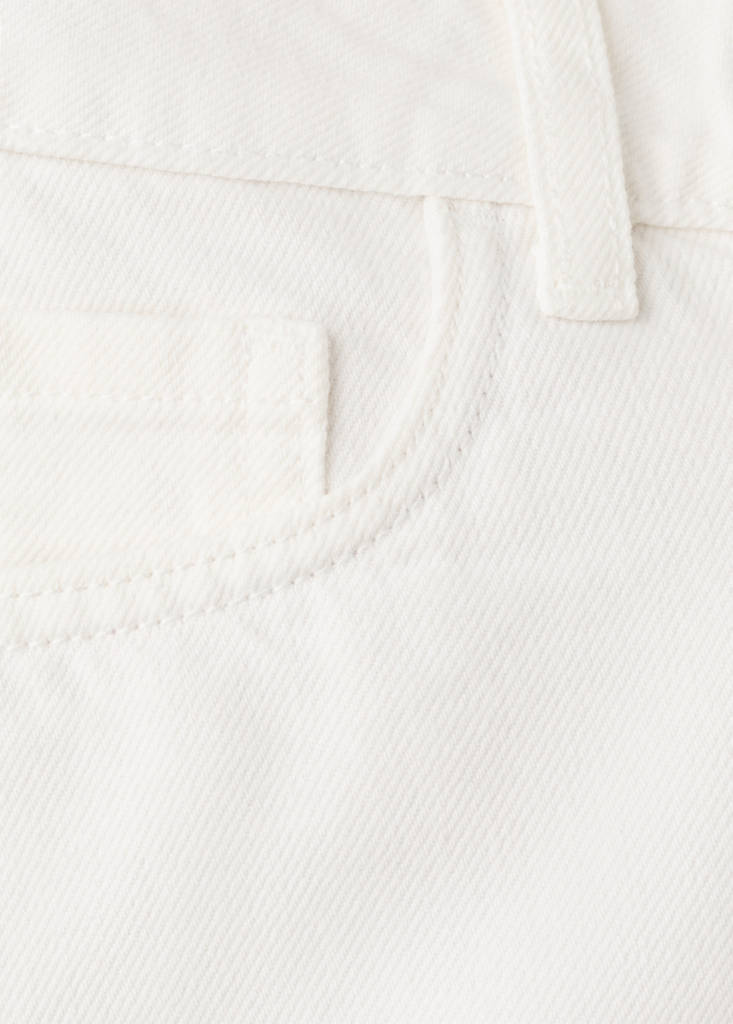 Low-waist mini shorts — White