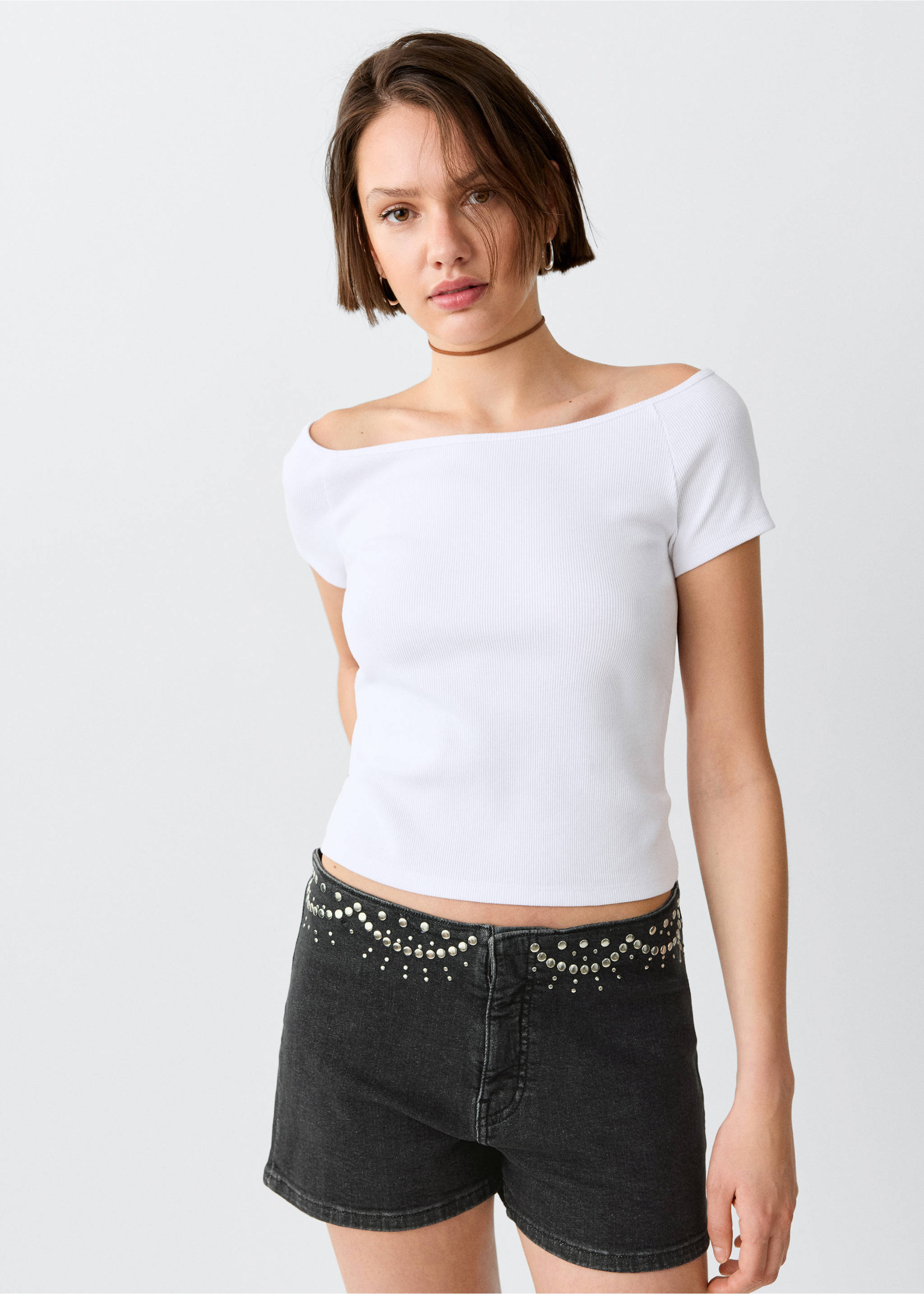 Shorts sofi - Plano medio, Denim negro. Ref: 37001415-00.