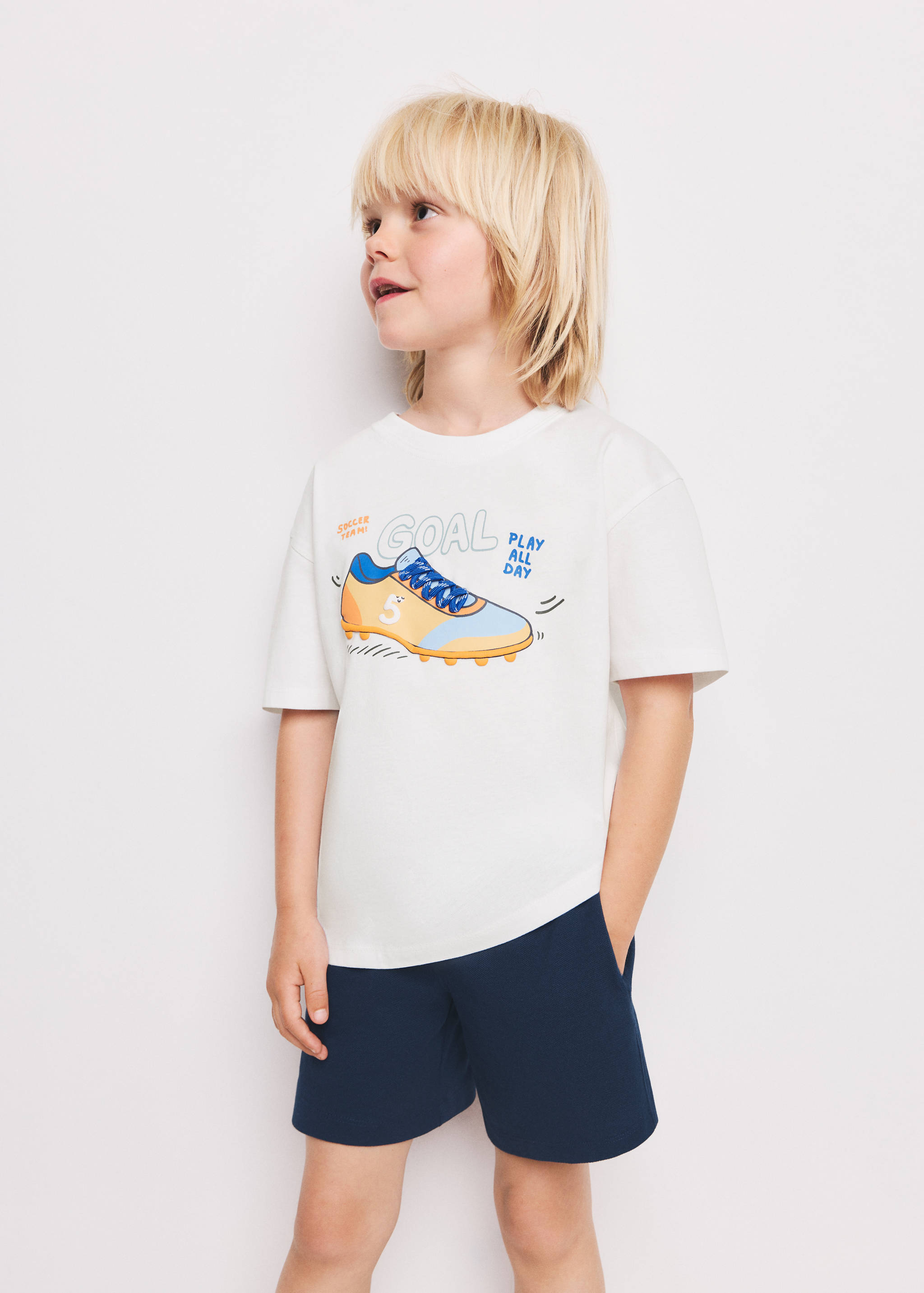 Printed cotton-blend t-shirt - General plane