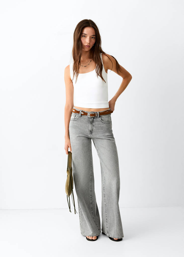 Square-neck strappy top — Off White
