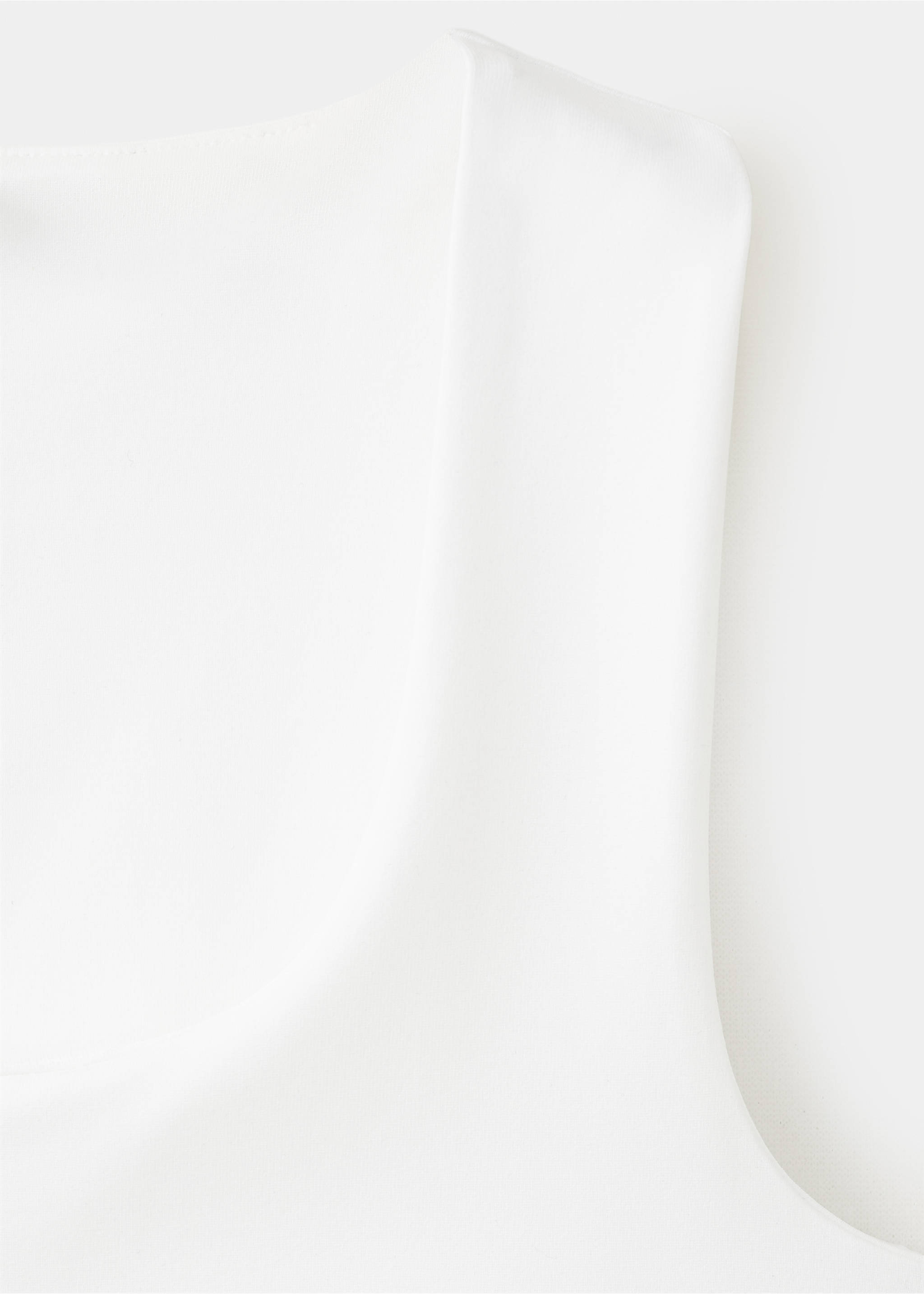 Square-neck strappy top - Details of the article 8, Off White. Ref: 37001420-00.